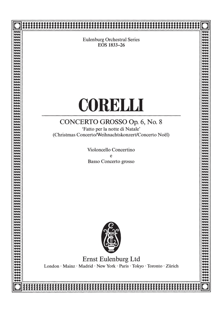 Concerto grosso, Op.6 No.8 in G minor (Cello/double bass)