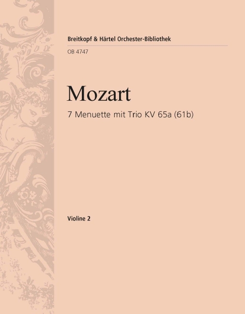 7 Menuets with Trio, KV.65a (61b) (Violin 2)