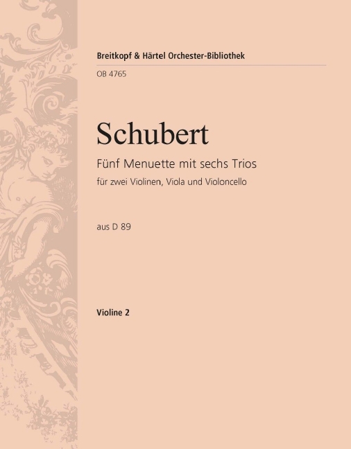 5 Menuets with 6 Trios from, D.89 (Violin 2)