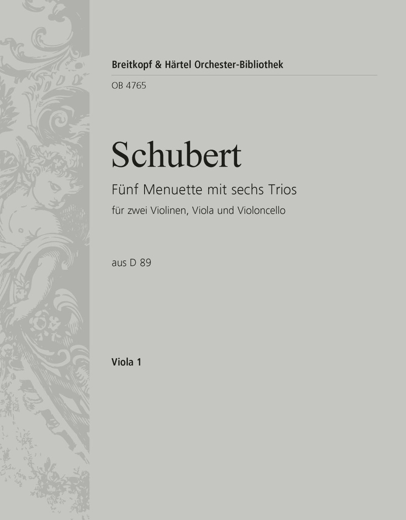 5 Menuets with 6 Trios from, D.89 (Viola)