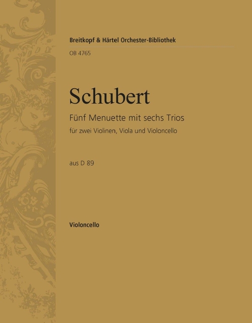 5 Menuets with 6 Trios from, D.89 (Cello)