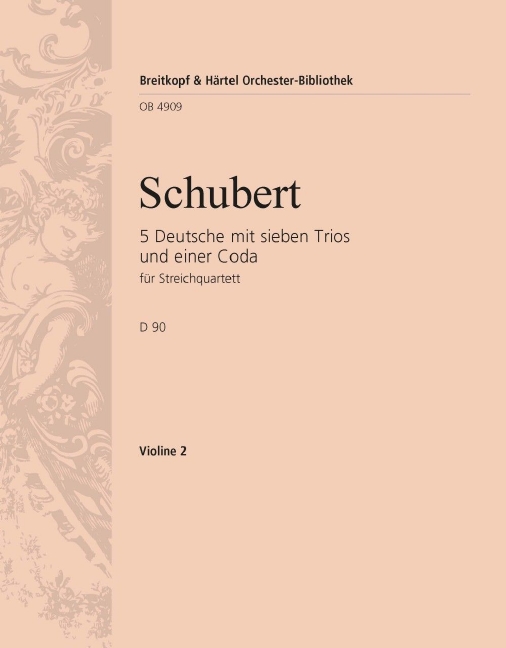 5 German Dances with 7 Trios and a Coda, D.90 (Violin 2)