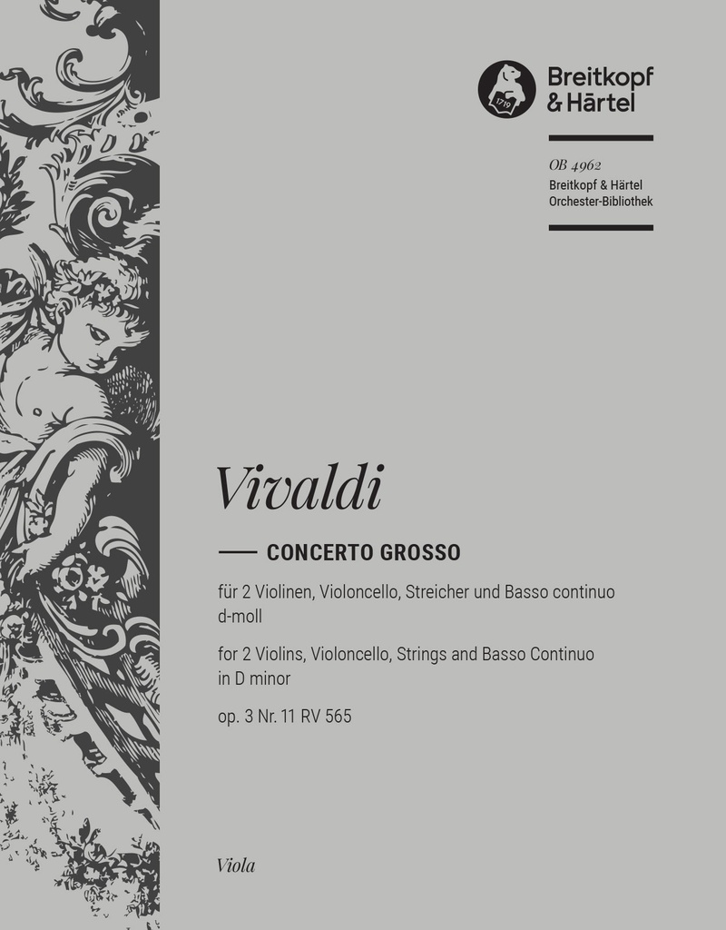 Concerto grosso in D minor, Op.3/11, RV.565 (Viola)