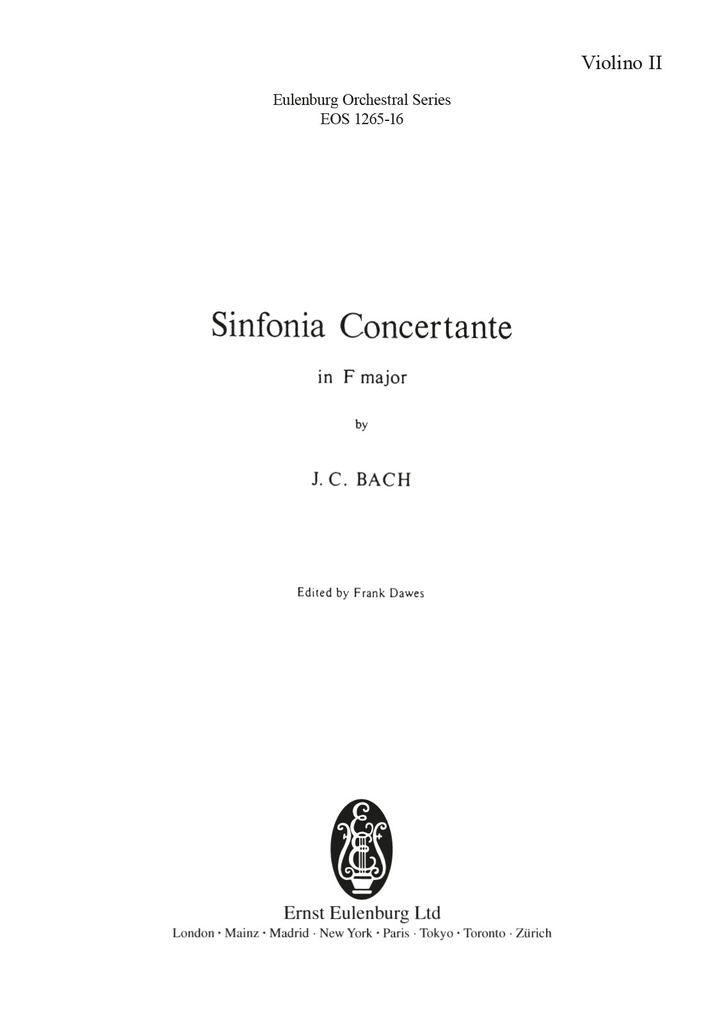 Sinfonia concertante in F major (Violin 2)