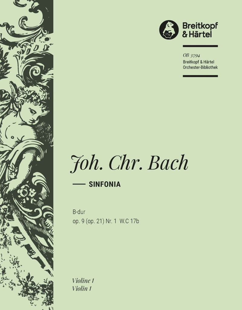 Sinfonia B-dur, Op.9 (op. 21) Nr. 1 , W.C.17b (Violin 1)