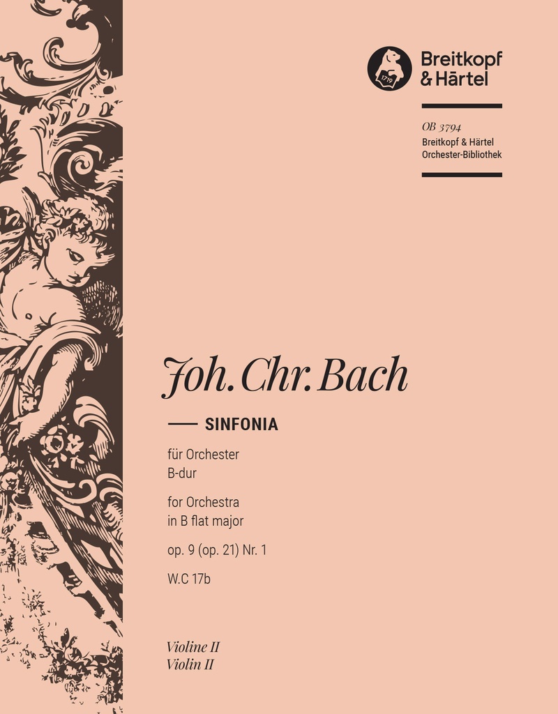 Sinfonia B-dur, Op.9 (op. 21) Nr. 1 , W.C.17b (Violin 2)