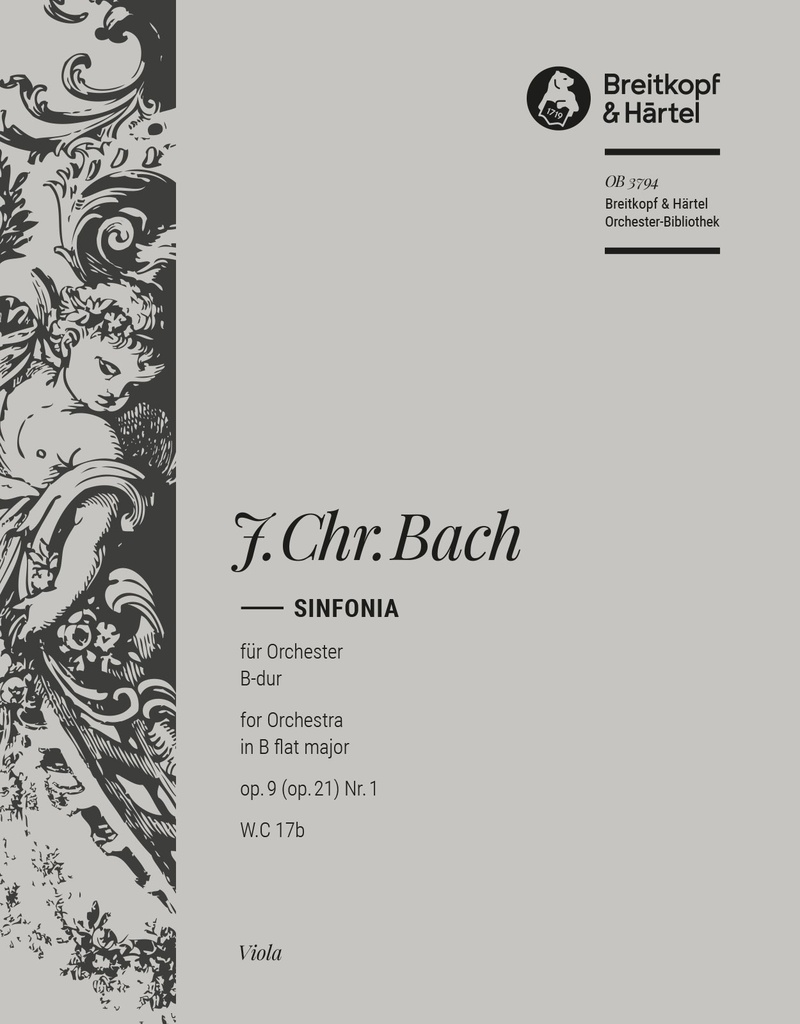 Sinfonia B-dur, Op.9 (op. 21) Nr. 1 , W.C.17b (Viola)