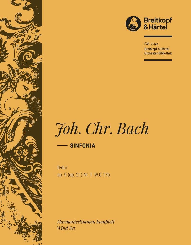 Sinfonia B-dur, Op.9 (op. 21) Nr. 1 , W.C.17b (Wind parts)