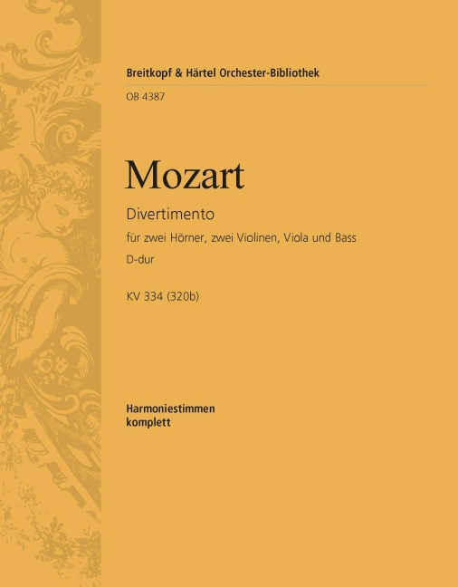 Divertimento in D major, KV.334 (320b) (Wind parts)