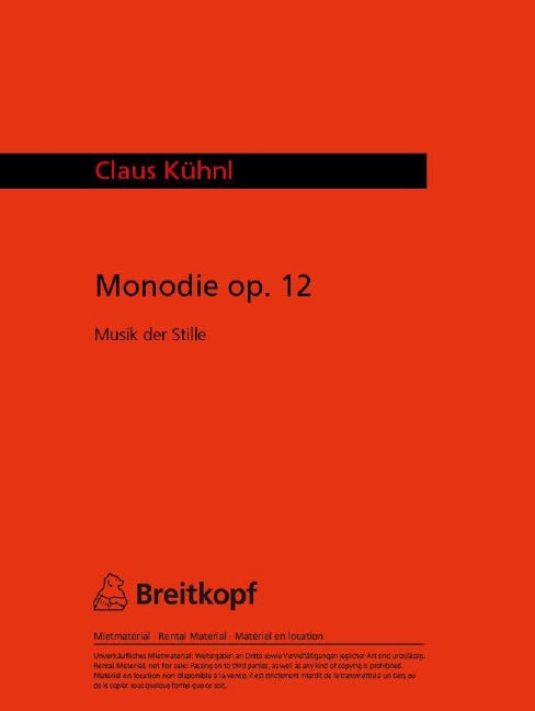 Monodie, Op.12 (Full score)