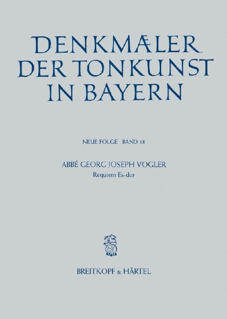 Denkmaeler der Tonkunst in Bayern (Neue Folge) - Vol.18: Requiem Es-dur