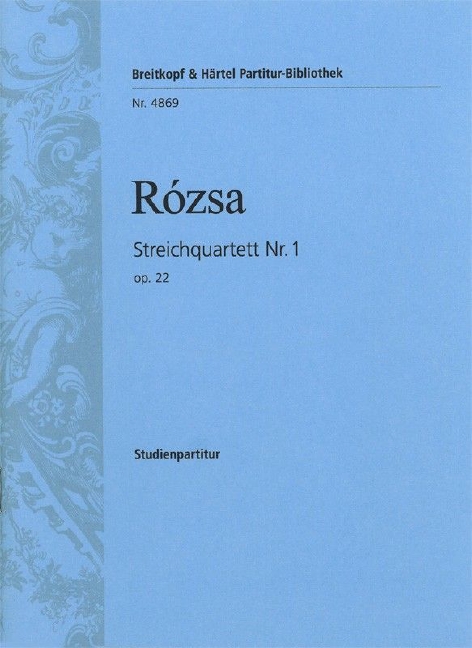 String Quartet No.1, Op.22 (Study score)