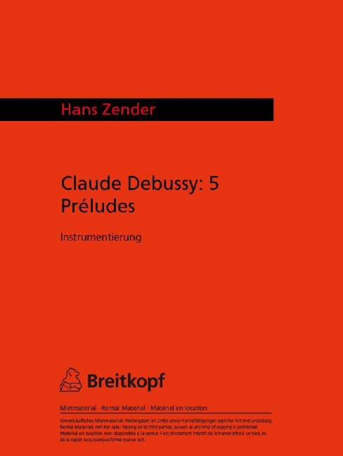 Claude Debussy: 5 Préludes (Study score)