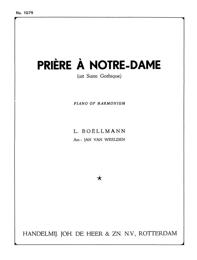 Prière a Notre-Dame