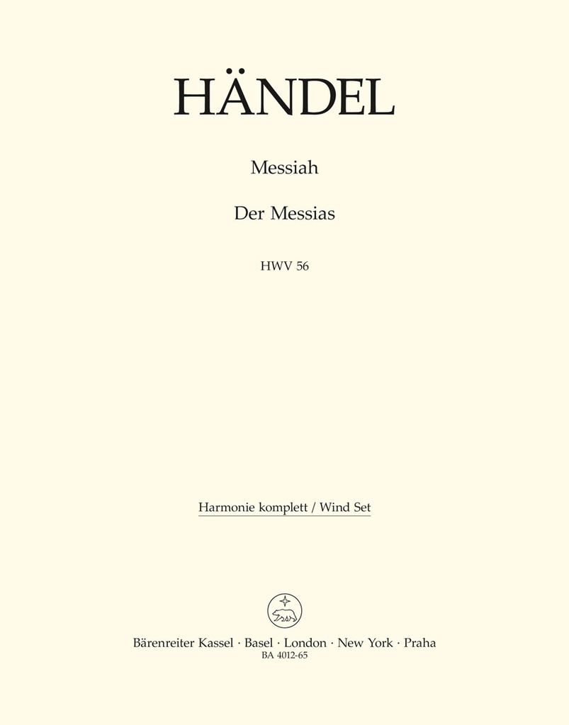 The Messiah, HWV.56   (Wind parts)