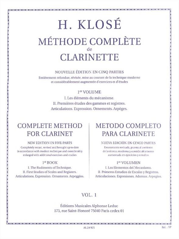 Méthode Complète de Clarinette - Vol.1