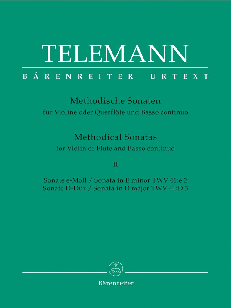 12 Methodical Sonatas for Violin (Flute) and Bc - Vol.2