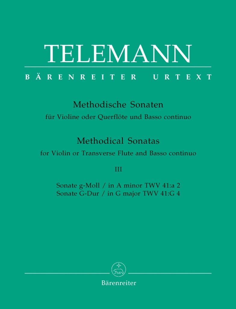 12 Methodical Sonatas for Violin (Flute) and Bc - Vol.3