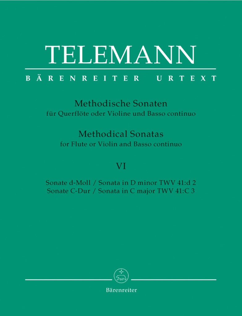 12 Methodical Sonatas for Violin (Flute) and Bc - Vol.6