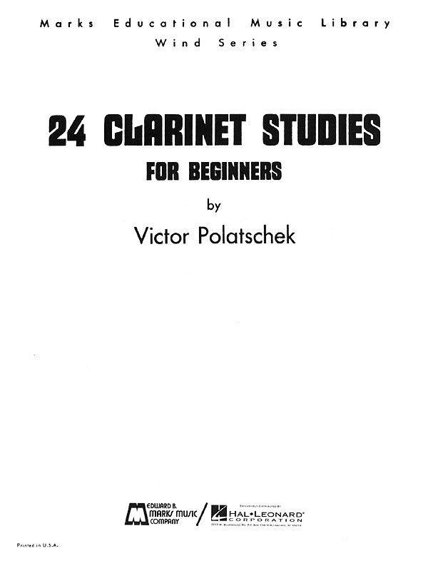 24 Clarinet Studies for Beginners