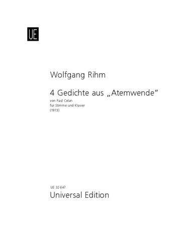 4 Gedichte aus Atemwende von Paul Celan (Medium voice)