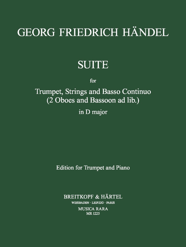 Suite in D major HWV 341 (Piano reduction)