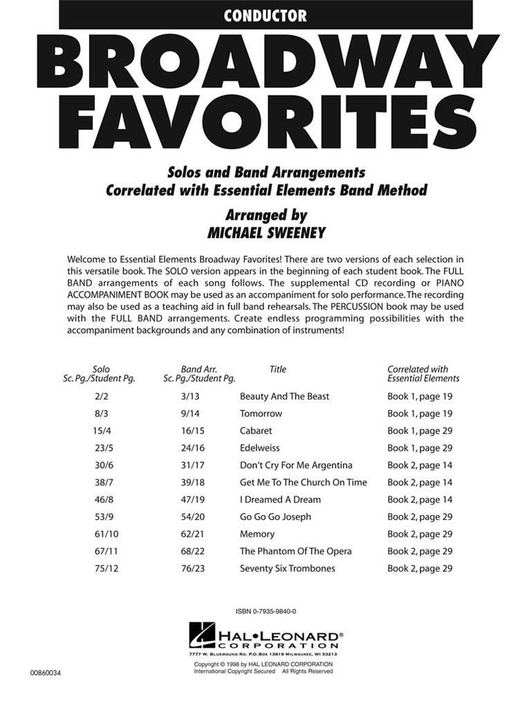 Essential Elements Broadway Favorites