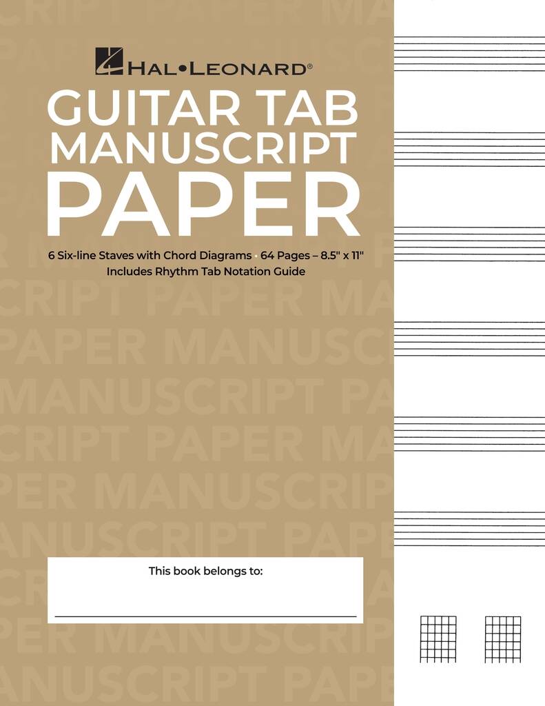 Guitar Tab Manuscript Paper