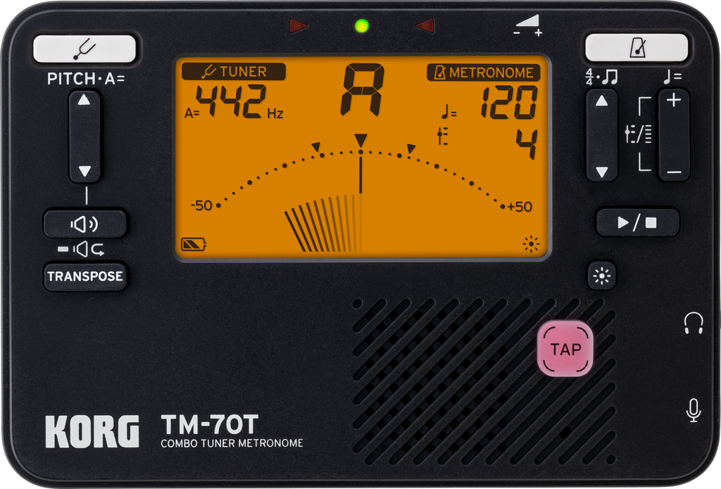 Tuner & Metronoom Combo Black (TM-70T)