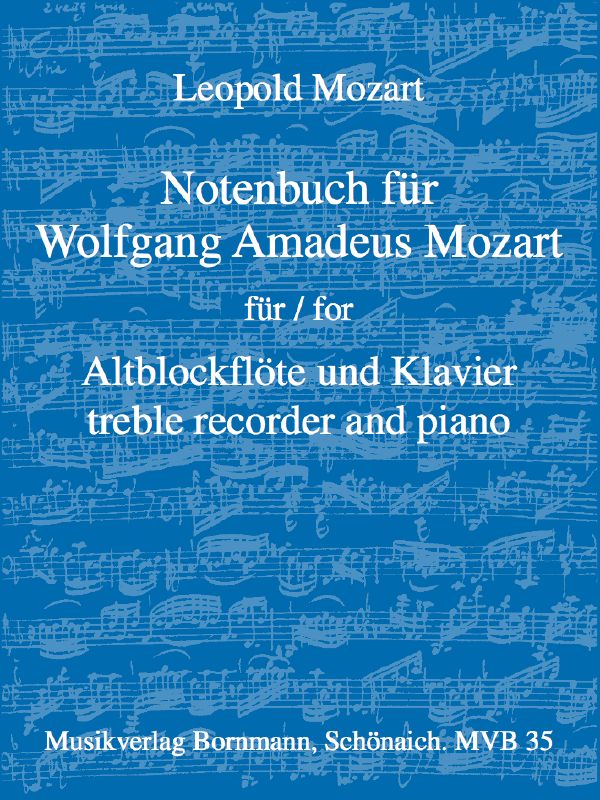 Notenbuch für Wolfgang Amadeus Mozart