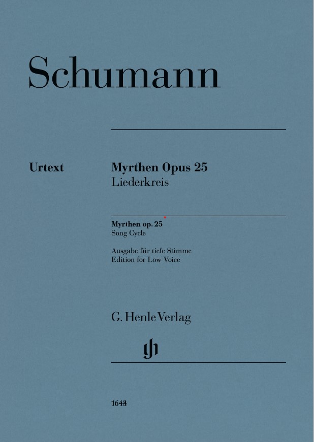 Myrthen op. 25, Song Cycle (Low voice)