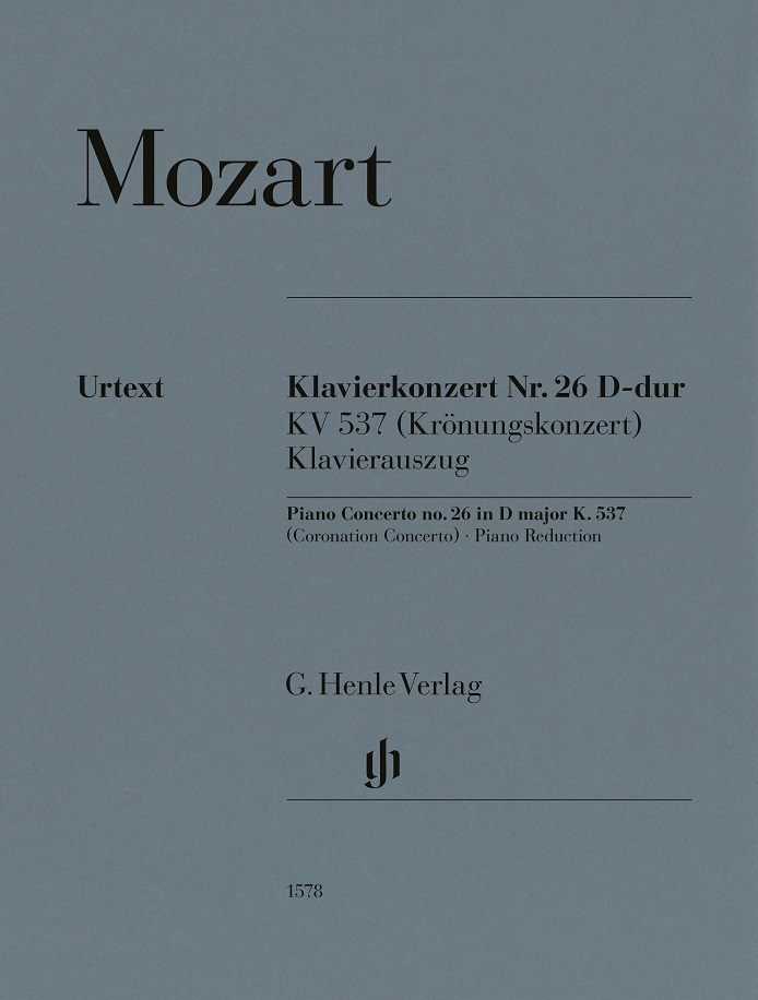 Concerto No.26 D-major, KV. 537 (Krönungskonzert) (Piano reduction)