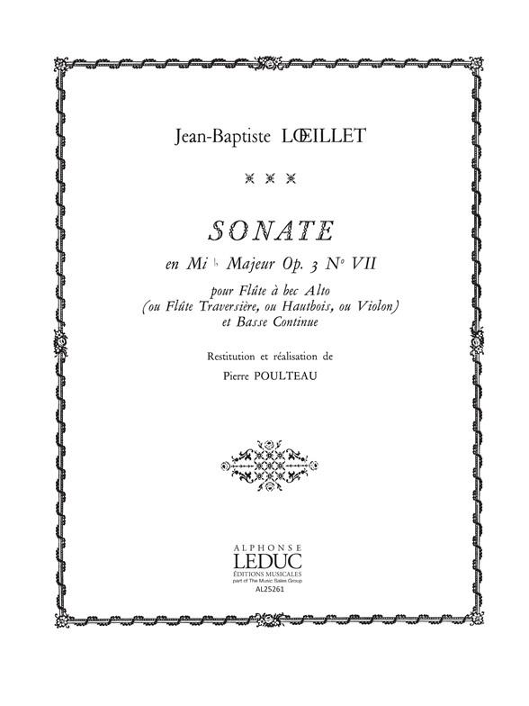 Sonate en mib majeur, Op.3 no.7