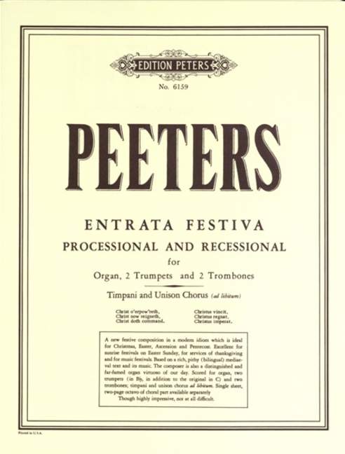 Entrata Festiva, Op.93 (Score & parts)