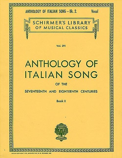 Anthology of Italian Song 17th and 18th Century - Vol.2