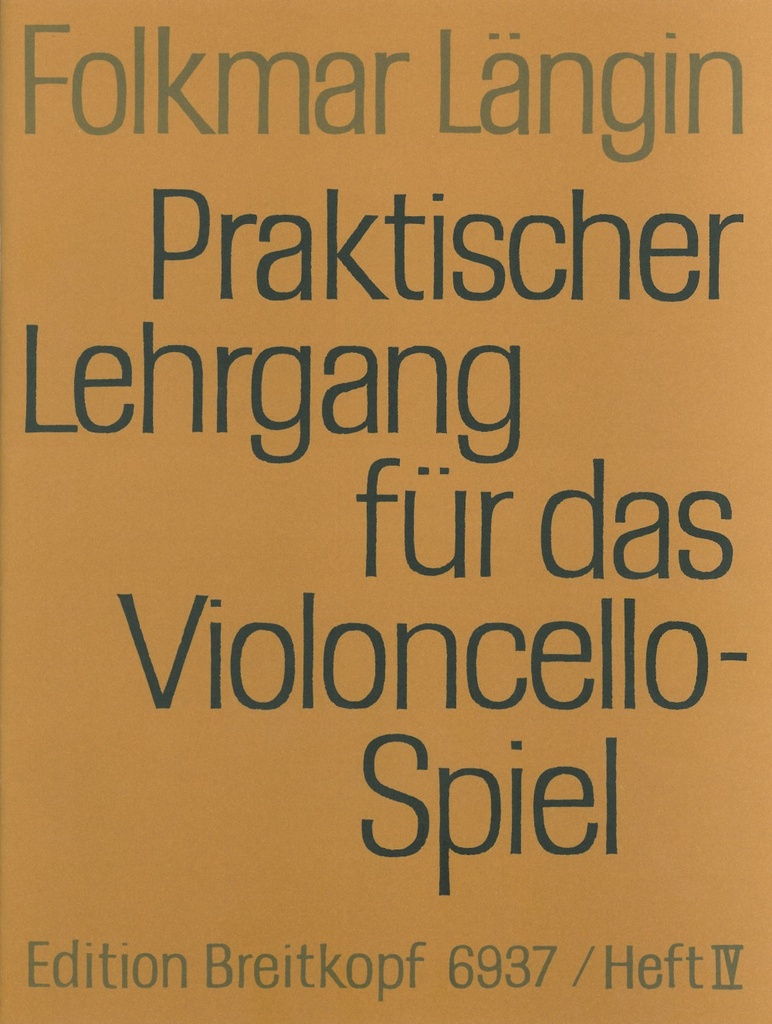 Praktischer Lehrgang fuer das Violoncellospiel - Vol.IV: 5. - 7. Lage, Finger- and Bogenübungen, sämtliche Tonleitern and Dreiklänge durch 2 Oktaven, Violinschlüssel, Vibrato, weitere Literaturbeispiele