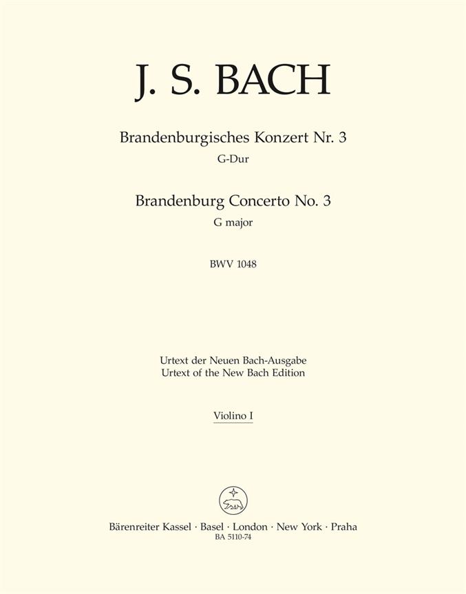 Brandenburg Concerto No.3, BWV.1048 (Violin 1 part)