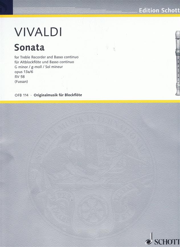 Sonate g-moll, Op.13a/6 RV.58