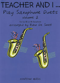 Teacher and I play saxophone duets - 2