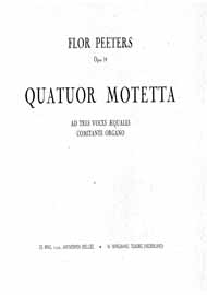 Quatuor motetta, Op.14 (Partituur)