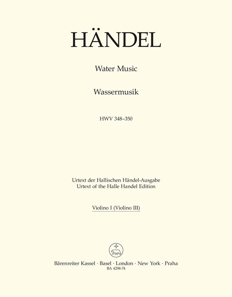 Water Music, HWV.348-350 (Violin 1)