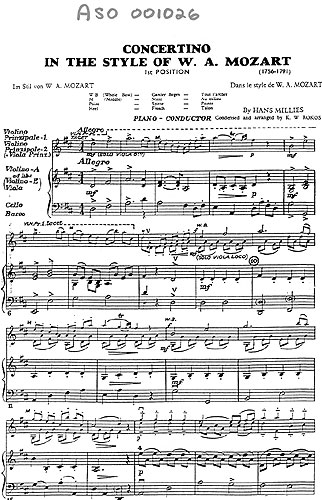 Concertino in style Mozart (Orch Set B)