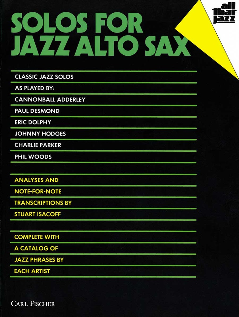 Solos for jazz alto sax