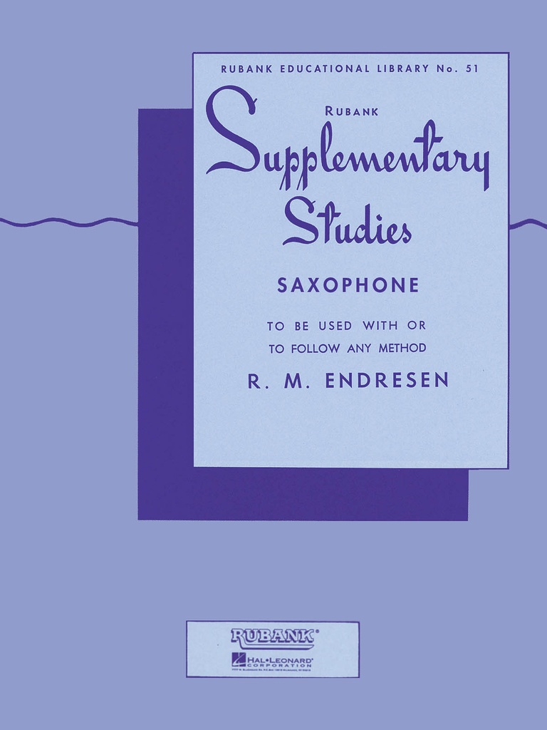 Supplementary Studies for Saxophone