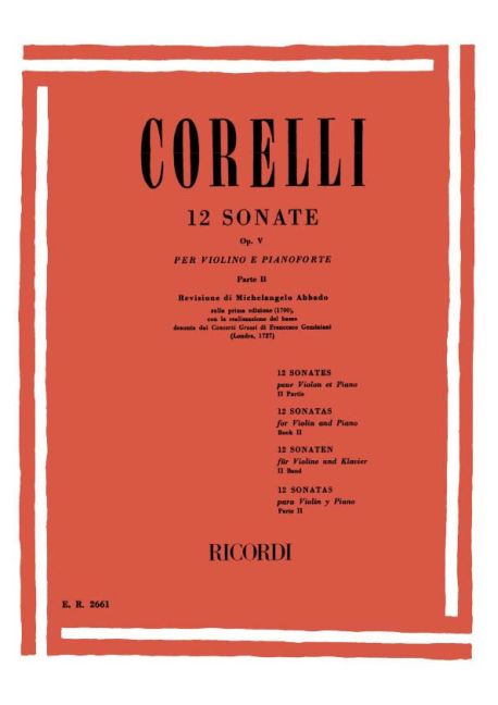 12 Sonate, Op.5 - Vol.2 (RICORDI)