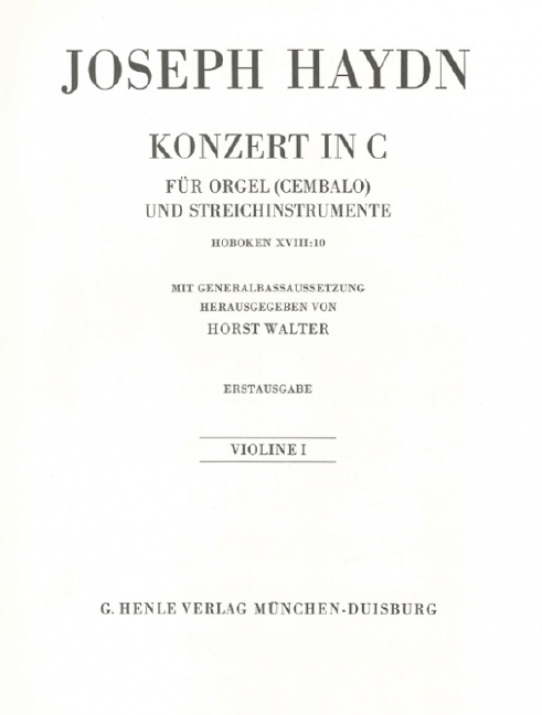 Konzert in C für Orgel (Violine I)