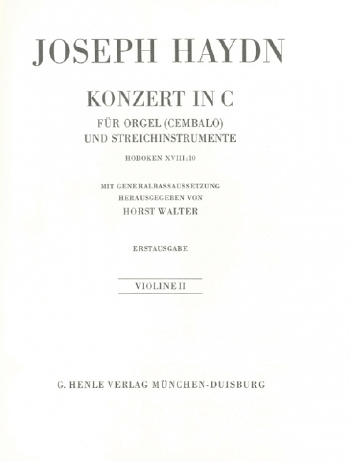 Konzert in C fur Orgel (Violine II)