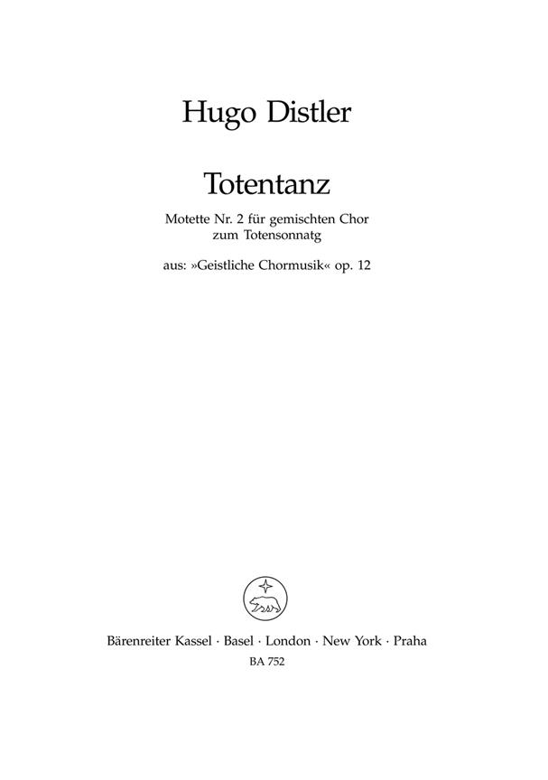 Totentanz (Full score)