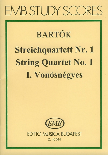 String Quartet No.1, Op.7 (Study score)