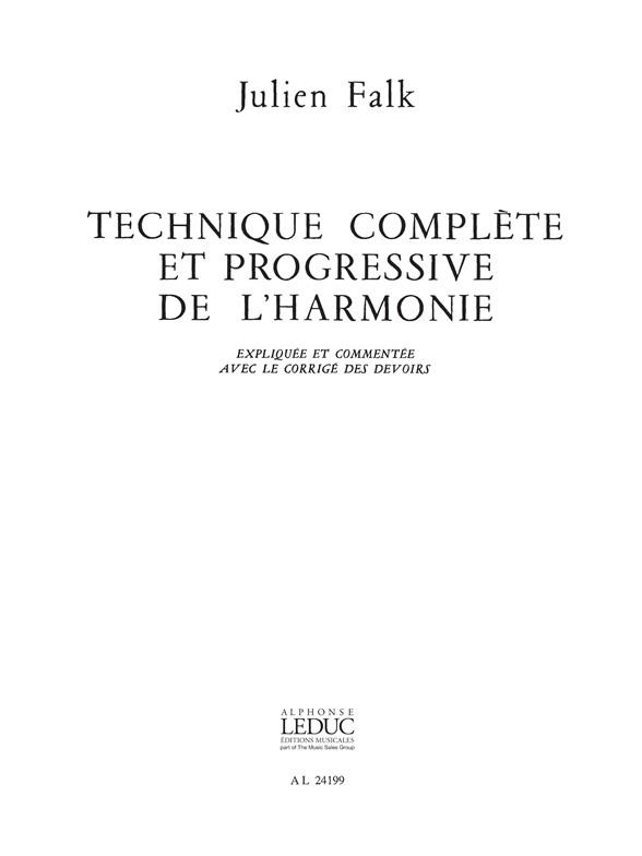 Technique complète et progressive (Corrigé des devoirs)